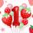 Shein 18pcs Strawberry Number Birthday Party Balloons