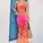 Shein Women Multicolor Maxi Sleeveless Spaghetti Dress - Plain