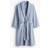 H&M Ladies Cotton Terry Dressing Gown - Light Dusty Blue