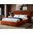 Solace+Co Sigrid Burnt Orange Velvet Cushion Frame Bed
