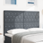 vidaXL Crystal Button Tufted Dark Grey 140 cm Headboard 140cm