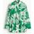 H&M Floral Patterned Oversized Shirt - Green/White