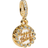Pandora Happy Birthday Cake Dangle Charm - Gold/Transparent