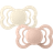 Bibs Supreme Silicone Size 2 6+m 2-pack - Ivory/Blush