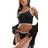 ASOS DESIGN Mix Match Contrast Binding High Leg Hipster Bikini Bottom - Black