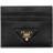 Prada Leather Card Holder - Black