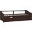 vidaXL Solid Pinewood Dark Brown Soffa 204cm 3-sits