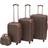 vidaXL Hardcase Trolley 4 stk. - Coffee