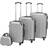 vidaXL Hardcase Trolley Set of 4 - Silver