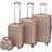 vidaXL Hardcase Trolley 4 stk. - Champagne