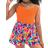 Shein Tween Girl Vacation Casual SpringSummer Knitted Spliced Woven Ditsy Floral Jumpsuit With Straps