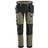 Snickers Workwear 6275 4-Way Holster Pockets Stretch Trousers - Khaki Green/Black