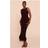 PrettyLittleThing Loop Knit Maxi Dress - Chocolate