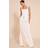 PrettyLittleThing Cream Satin Floaty Maxi Skirt - White