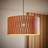 ValueLights Lori Orange Checker Bamboo Drum Ceiling Light Lamp One Size Shade