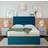Bedmaster Marine Blue Plush Velvet 2 Drawer Divan Base Continental Bed
