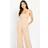 Little Mistress Wide Leg Corset Bodice Jumpsuit Light Brown