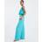 River Island Womens Blue Satin Sleeveless Frill Jumpsuit