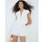 River Island Boucle Button Detail Shorts - White