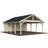 Palmako Dobbeltcarport Robert 40.6 m² Natur (Areal )