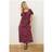 Yours Curve Pink Floral Print Textured Maxi Dress - Pink