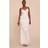 PrettyLittleThing Floral Embroidered Frill Maxi Dress - White