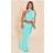 PrettyLittleThing Shape Aqua Knitted Maxi Skirt - Blue
