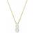 Swarovski Stilla Yellow Gold Tone Zirconia Pendant - White
