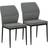 Homcom Curved Back Padded Seat Grey Kitchen Chair 86cm 2pcs