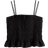 H&M Smocked Strappy Top - Black