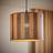ValueLights Lori Blue Stripe Bamboo Drum Ceiling Pendant Lamp