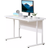 Homcom Management Holes White Writing Desk 60x120cm