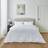 Dunelm Super Soft Microfibre Stripe Pillowcase Set Duvet Cover White