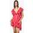 boohoo Floral Chiffon Ruffle Detail Mini Dress - Red