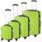 tectake Lightweight Hard Shell Suitcase Set of 4 - Green