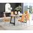 Furniturebox Carson Mustard Dining Set 90x160cm 7pcs