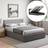 Vida Designs Veronica Dark Grey Linen 190 x 135 cm Frame Bed