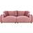Beliani Velvet Pink Luvos Sofa 3 Seater