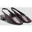 Mango Block Heel Leather Shoes Woman - Burgundy