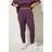 Yours Elasticated Waistband Leggings - Dark Purple