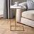 OHS C Shape Marble Look Side End Nightstand Small Table