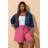 Yours Elasticated Textured Curve Shorts - Pink