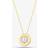 Gold Classic 9ct Yellow Rubover Round Cubic Zirconia Necklace - 18inch