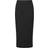 Yours Textured Side Split Maxi Skirt - Black