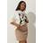 Yours Faux Suede Mini Skirt Plus Size - Beige