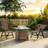 OutSunny Set of 2 Brown Rattan Folding Dining Chair 110 x 58 x 71 cm