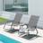 Alfresco 2PCS Garden Rocking Chairs High Back Grey