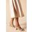 Dorothy Perkins Sophie Faux Leather Asymmetric Strap High Block Heel Sandals - Beige