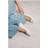 LTS Patent Square Toe Flats - White