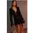 PrettyLittleThing Frill Tie Front Mini Beach Dress - Black